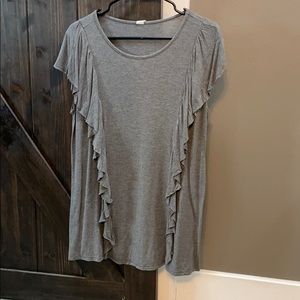 Grey ruffle boutique top